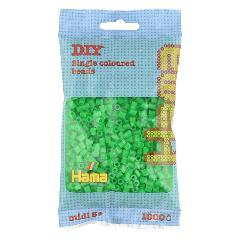 Hama Midi - strijkkralen - 1000 stuks - translucent neon green 37