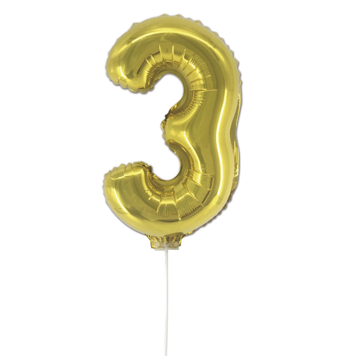 Cijferballon goudkleurig - 32 cm - 3