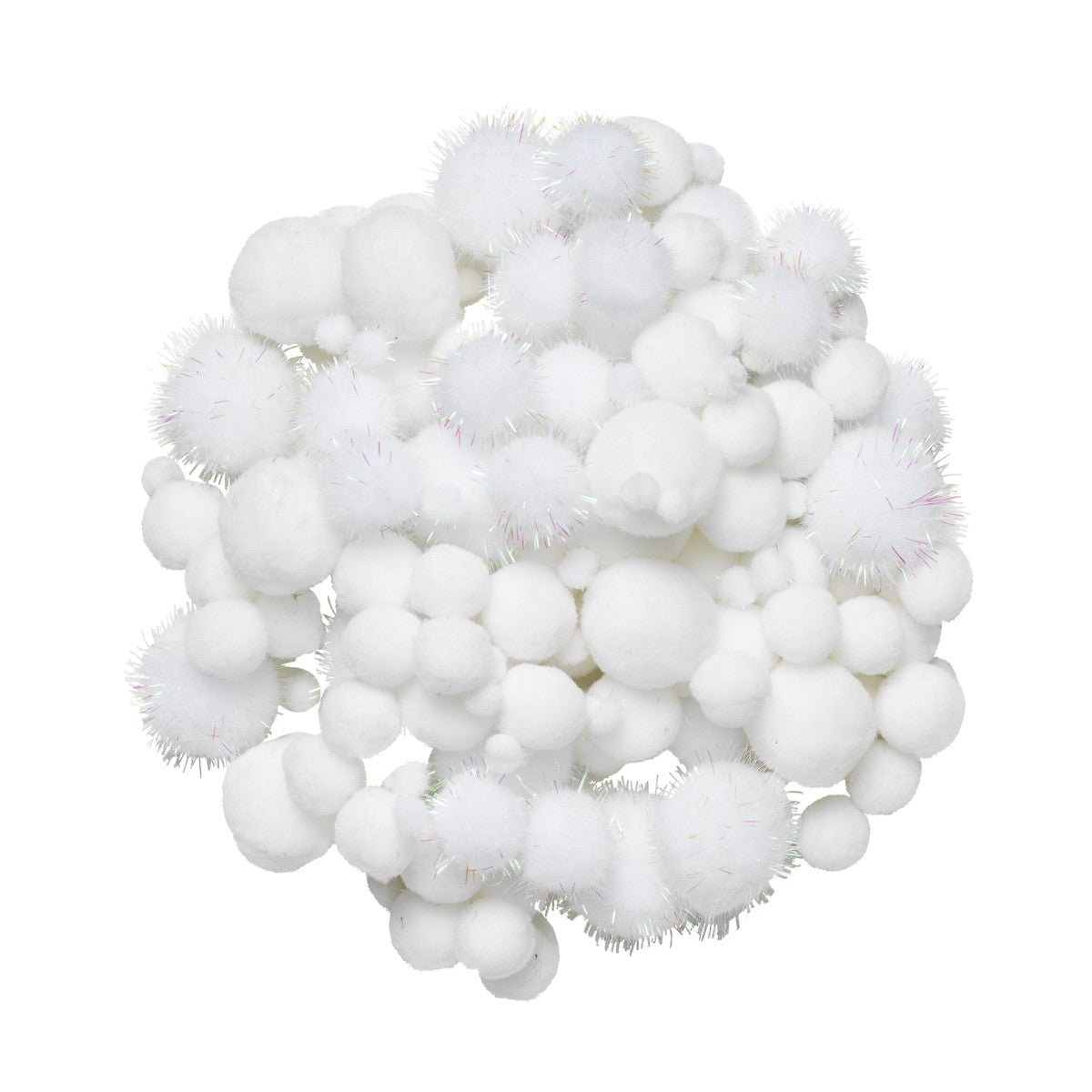 Pompons - 150 stuks - wit