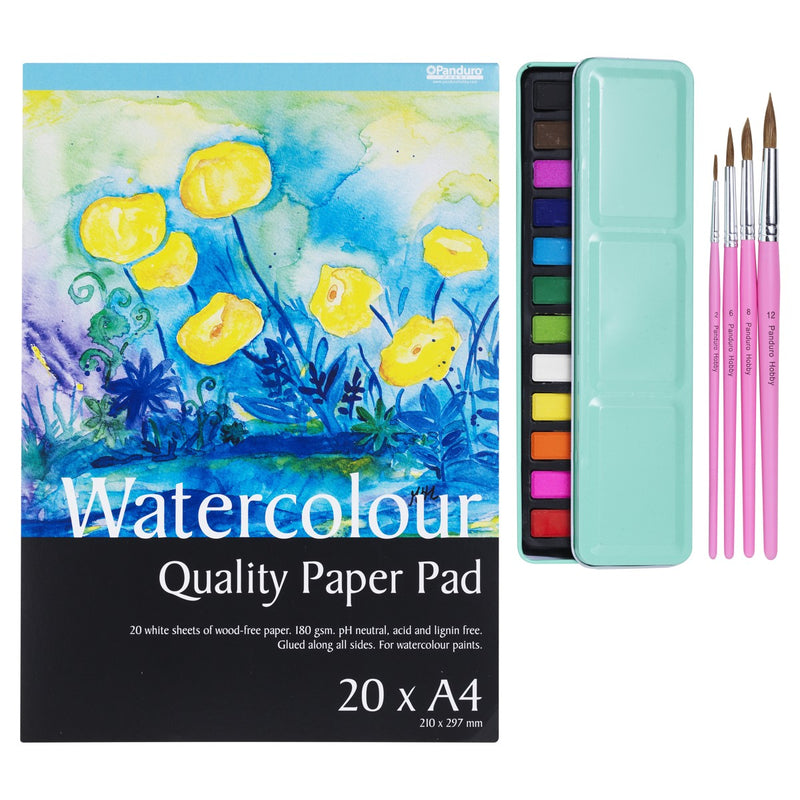 Panduro aquarelverf en papier set