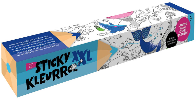 Kleurboek - Sticky kleurrol XXL - Zee