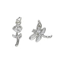 Charm Series hangers - roos/libelle zilverkleurig