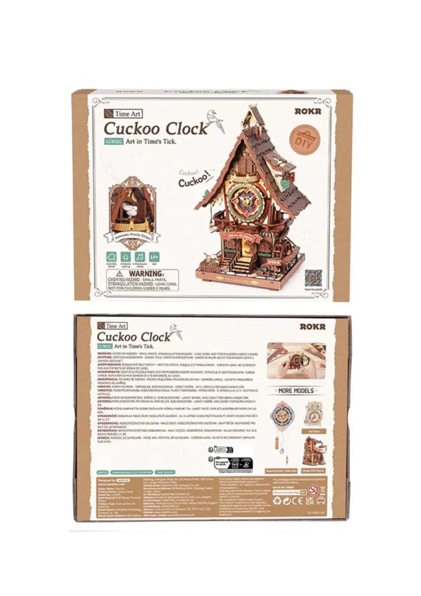 Robotime houten 3D puzzel - Cuckoo Clock