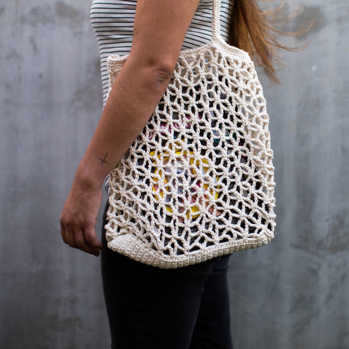Hoooked DIY kit - Trogir tas - almond