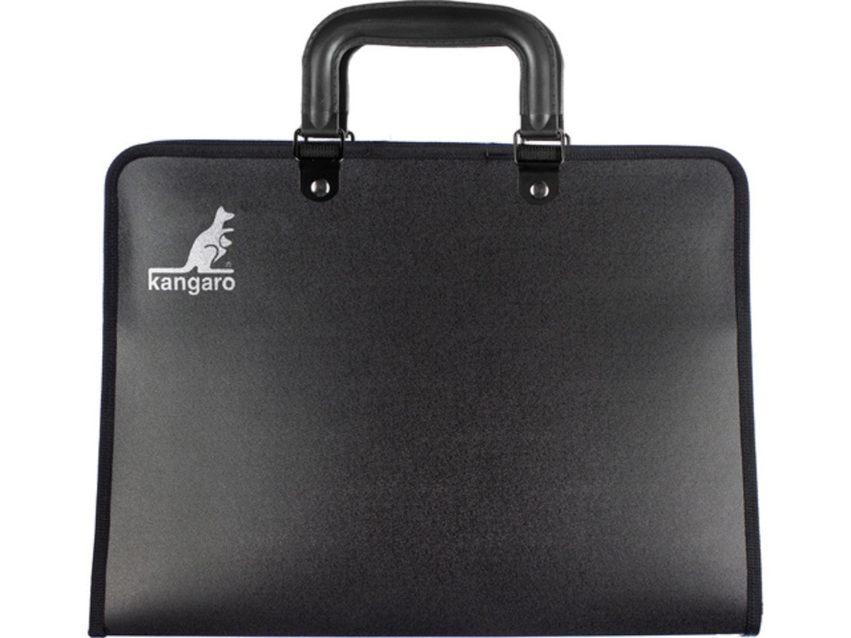 Kangaro portfoliomap - A4 - zwart met handvat