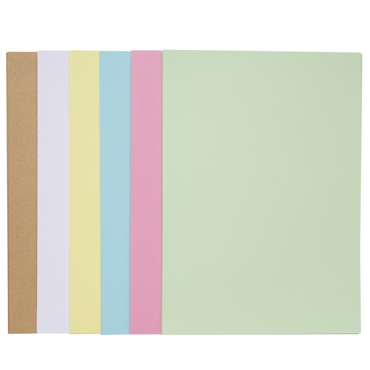 Gekleurd karton - A4 - kraft en pastel