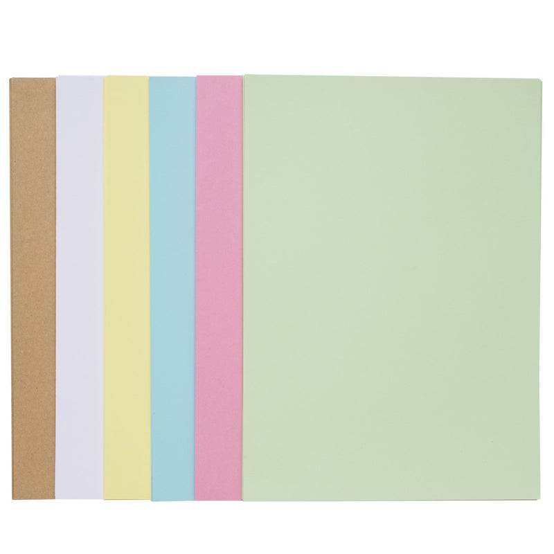 Gekleurd karton - A4 - kraft en pastel