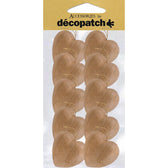 Papier-maché figuren - hartjes - 10 stuks