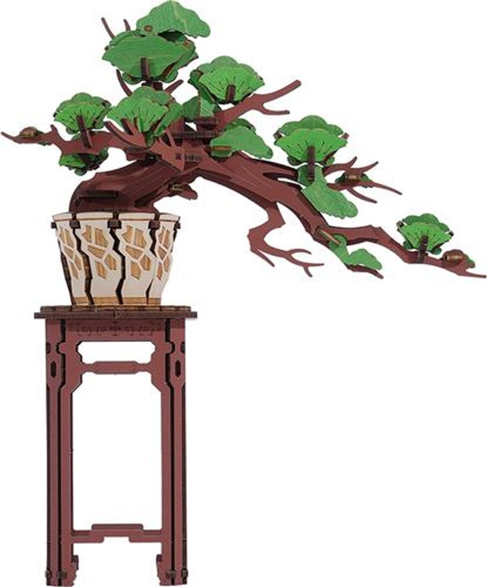 Robotime houten 3D puzzel - Evergreen Pine Bonsai