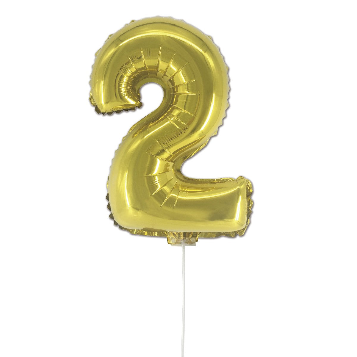Cijferballon goudkleurig - 32 cm - 2