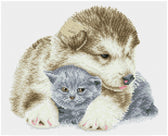 Diamond Dotz - 33x41 cm - puppy & kitten