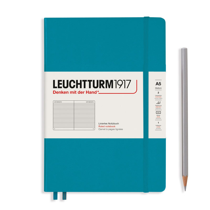 LEUCHTTURM1917 - notebook A5 - lijntjes - oceaan