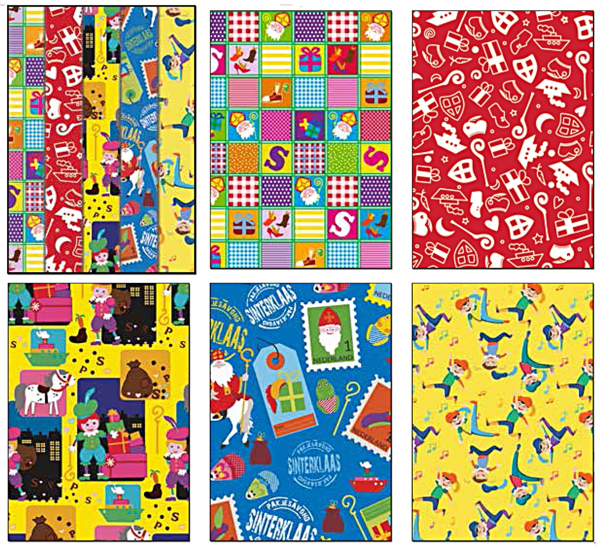 Cadeaupapier Sinterklaas - 46,5x250 cm - assorti
