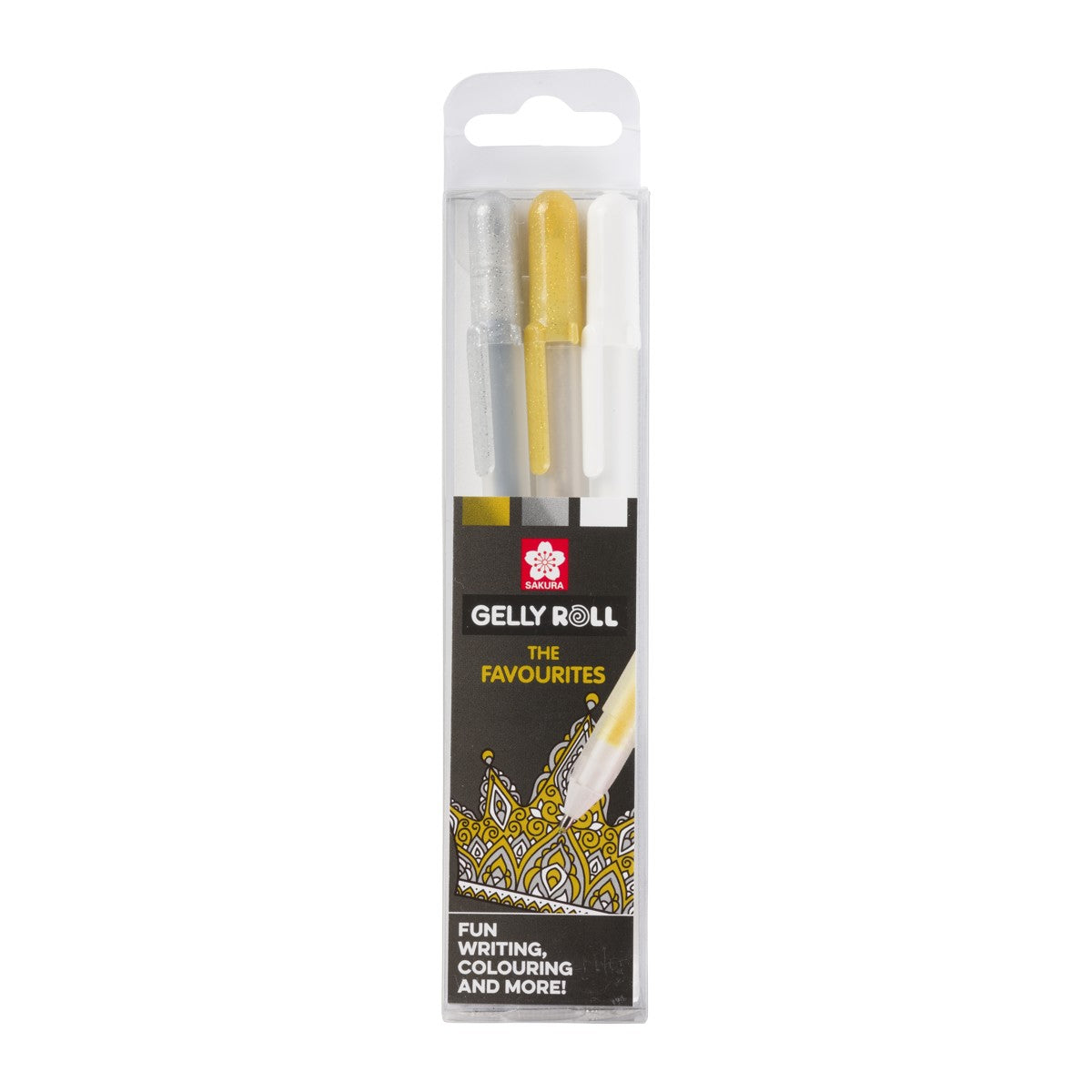 Sakura Gelly Roll set - 3 stuks - goud, zilver & wit