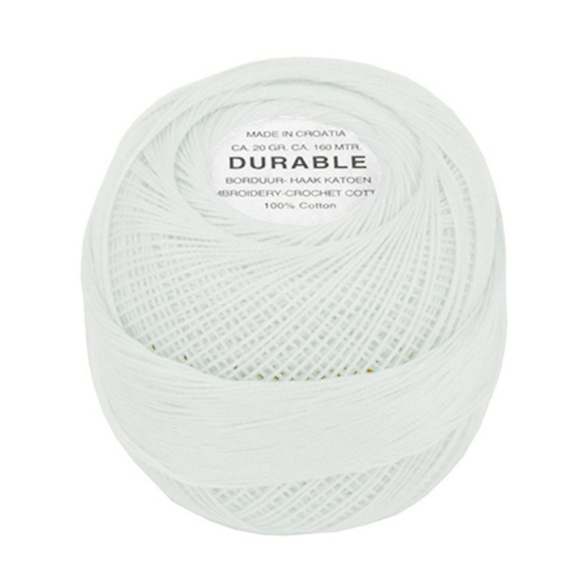 Durable borduur-/haakkatoen - 20 gram - wit
