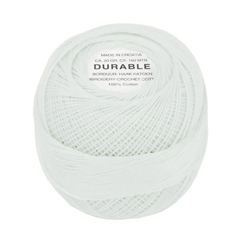 Durable borduur-/haakkatoen - 20 gram - wit