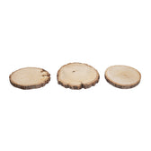 Houten schijfjes rond - 3 stuks - 10-12 cm