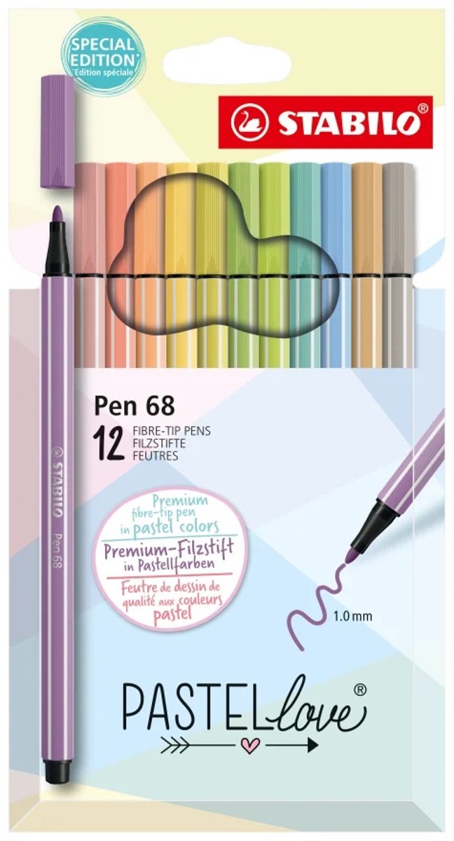 STABILO Pen 68 PASTELlove - 12 stuks