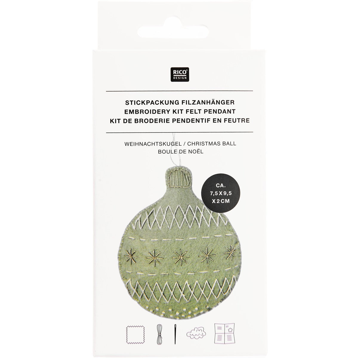 Rico Design vilt pakket - kerstbal hanger