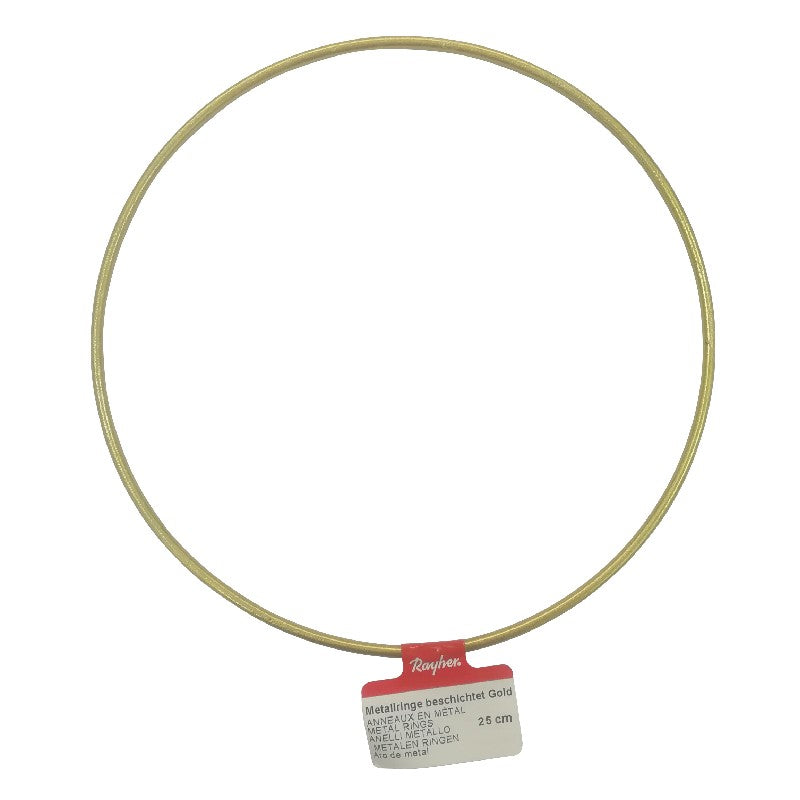 Metalen ring - 25 cm - goudkleurig