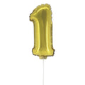 Cijferballon goudkleurig - 32 cm - 1