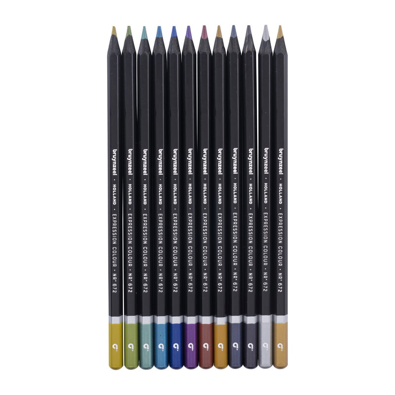 Bruynzeel Creatives - kleurpotloden - 12 stuks - metallic