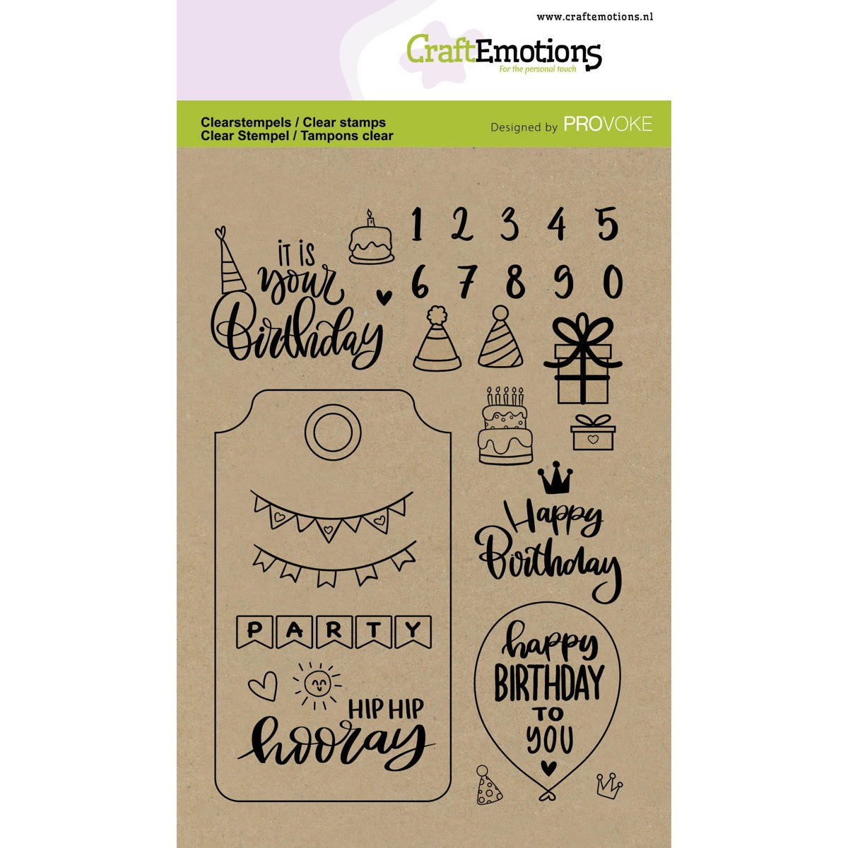 clearstamps - A6 birthday