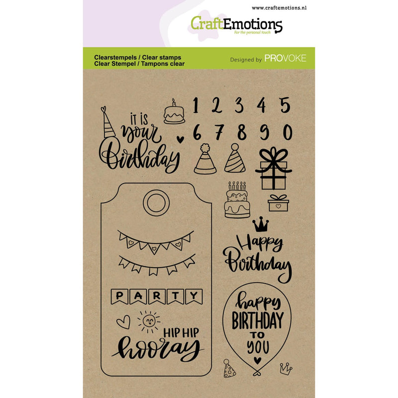 clearstamps - A6 birthday