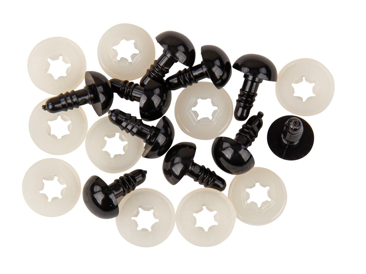 Kunststof veiligheidsogen - 12 mm - zwart