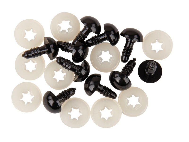 Kunststof veiligheidsogen - 12 mm - zwart