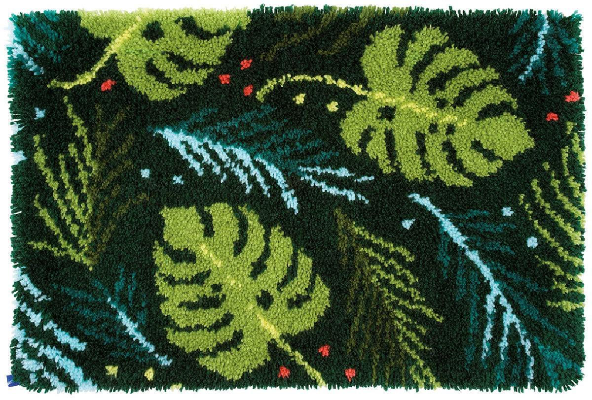 Knooptapijt 70x45 cm- Monstera
