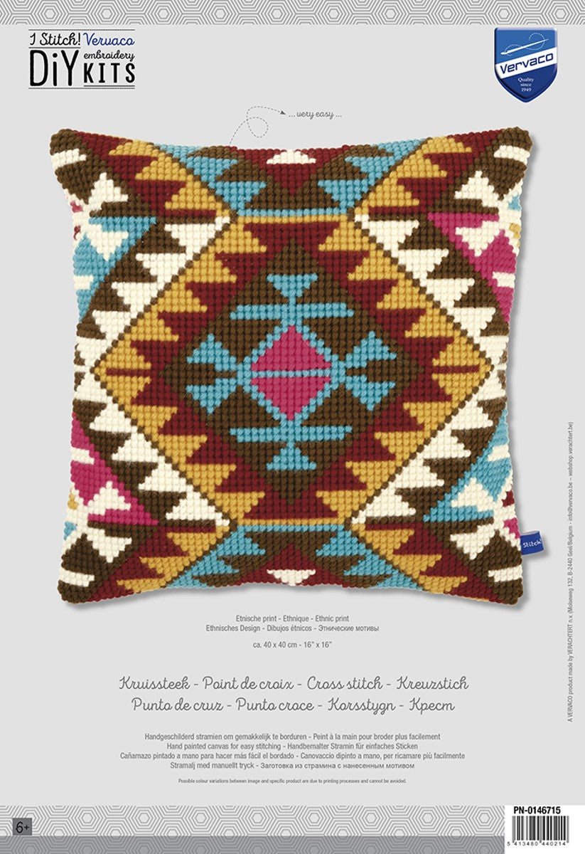 Borduurpakket - kruissteek kussen - Azteken