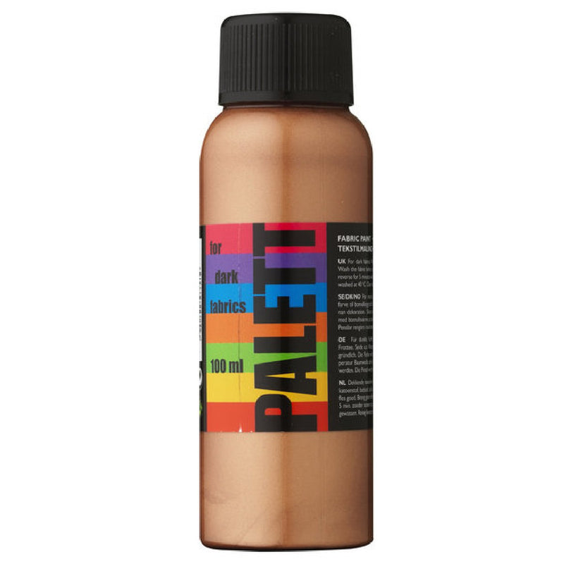 Palett textielverf - donkere stoffen - 100 ml - koper
