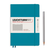 LEUCHTTURM1917 - notebook A5 - ruitjes - oceaan