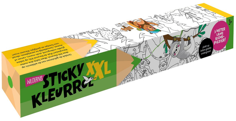 Kleurboek - Sticky kleurrol XXL - Wildernis