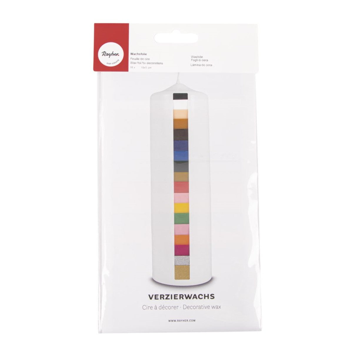 Kaarsenwasfolie - 10x5 cm - 18 kleuren