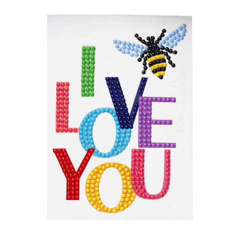 Diamond painting kaart - I love you