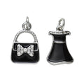 Charm Series hangers - tas/jurk zilverkleurig