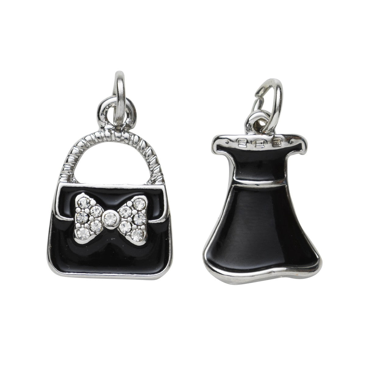 Charm Series hangers - tas/jurk zilverkleurig