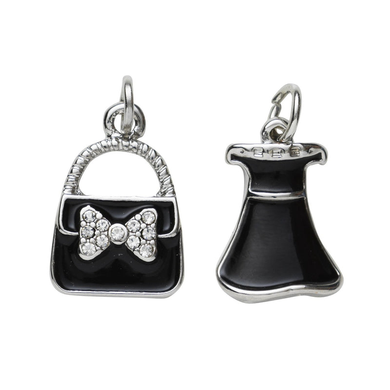 Charm Series hangers - tas/jurk zilverkleurig