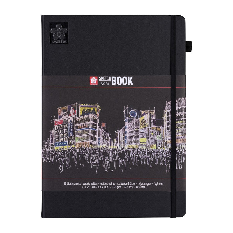 Sakura schetsboek - 80 vellen zwart papier - A4