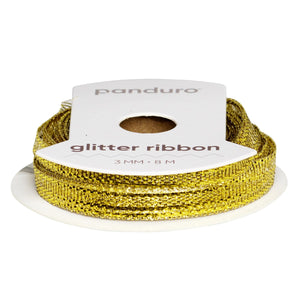 Lint - 3 mm - glitter goud