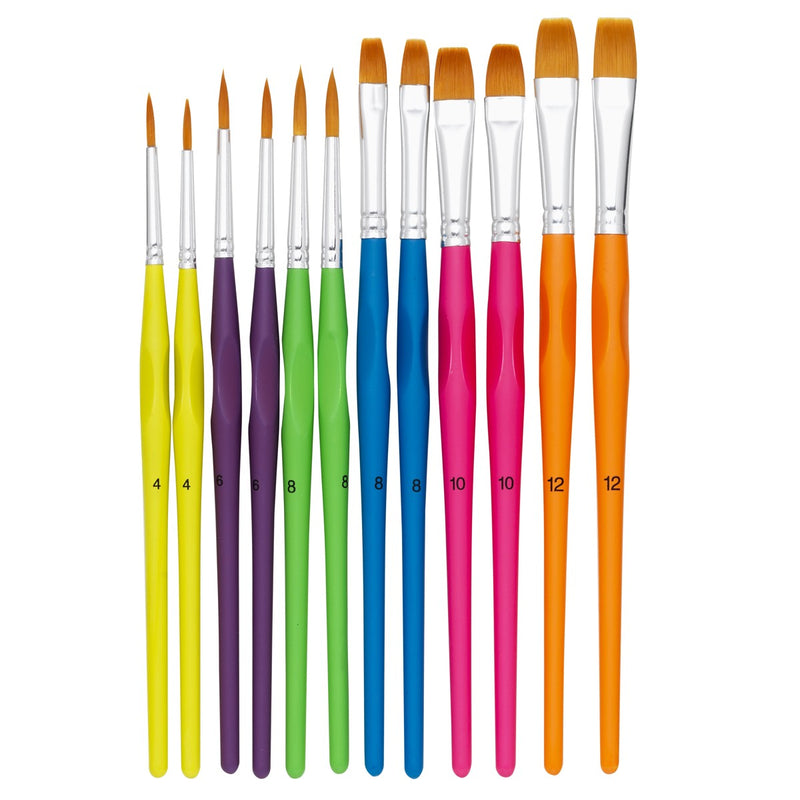 Panduro Junior penselen set - 12 stuks - 6 maten