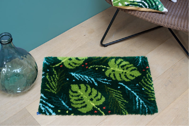 Knooptapijt 70x45 cm- Monstera