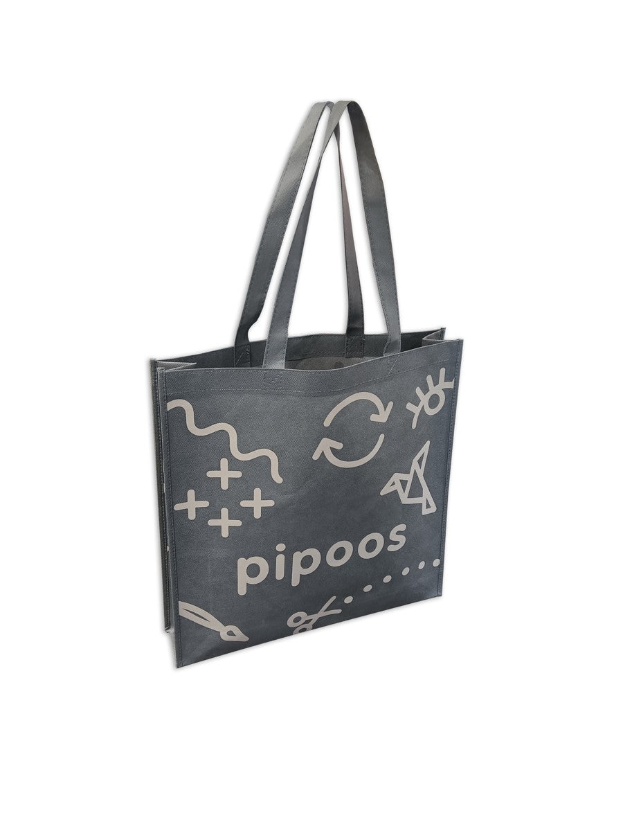 Grijze shopping bag - "I used to be a fridge"