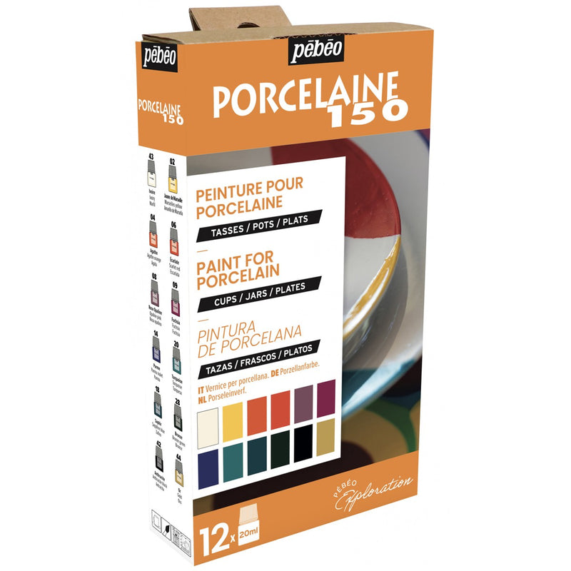 Porseleinverf - 20 ml - glans - 12 stuks