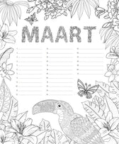 Kleurboek - Happy birthday! Kleurkalender tropical