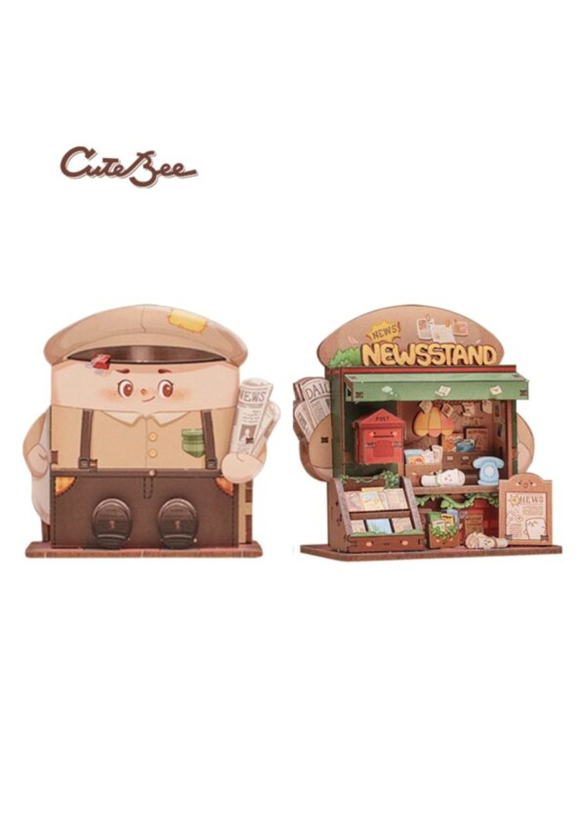 Cutebee houten 3D puzzel - news stand
