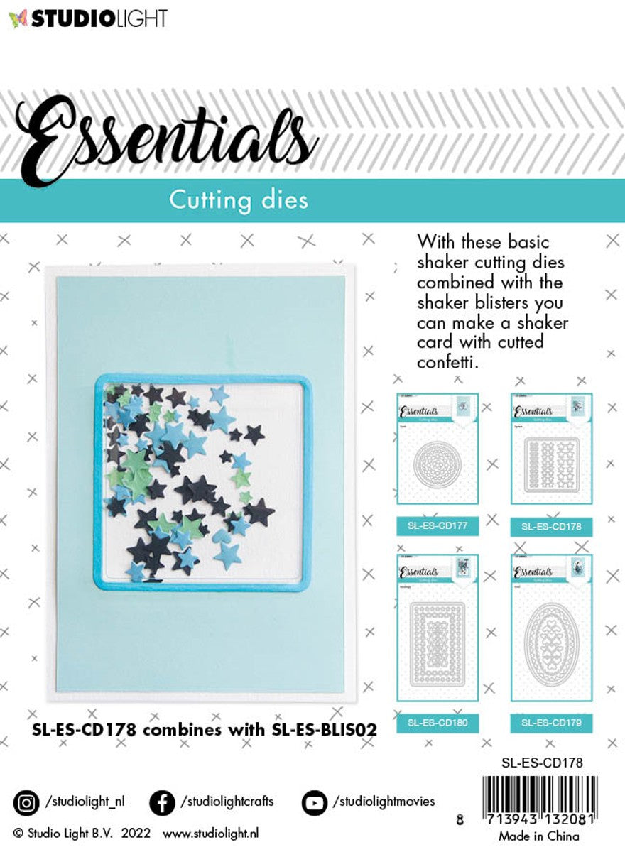 SL Essentials - cutting die - #178 - (shaker) vierkant