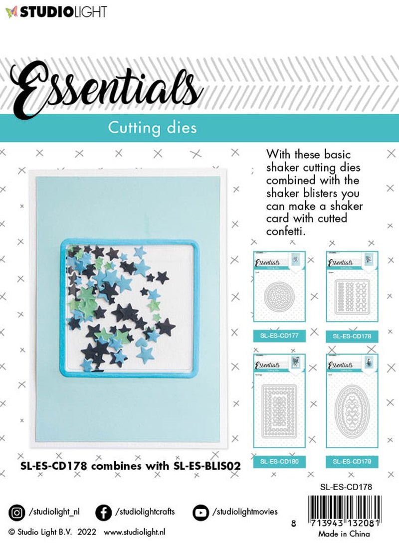 SL Essentials - cutting die - #178 - (shaker) vierkant